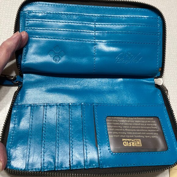 NWT Patricia Nash Turquoise Leather Edeline Wristlet/Wallet - Picture 6 of 10